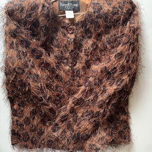 Leopard Print Vintage Blazer Designer Russell Kemp